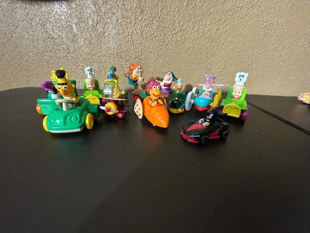 Vintage Mixed Toy Lot of 11 Car Figures Muppet Babies Sesame Street Disney